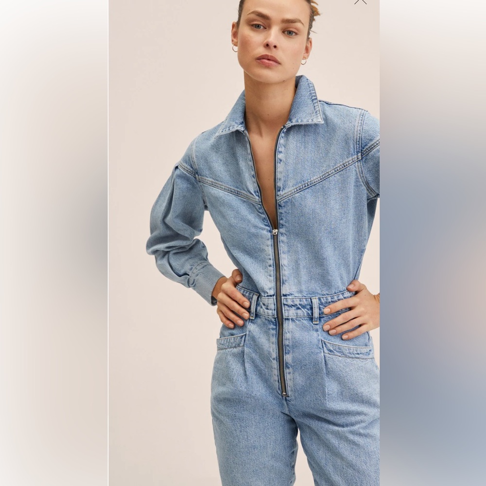 Mango denim jumpsuit
